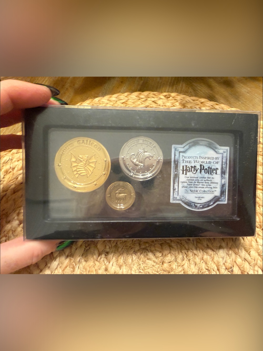 Warner Bros. Harry Potter Coin Display - Gold & Silver